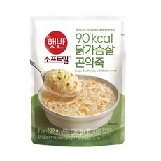 상세정보참조 햇반소프트밀 닭가슴살 곤약죽 180g, 6개