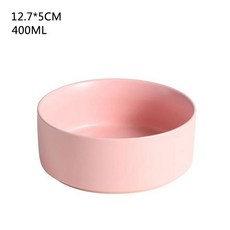 자기 조립 세라믹 더블 고양이 그릇 개 애완 동물 먹이 강아지 공급기 제품 용품 400ml, 1개, Marble Pink
