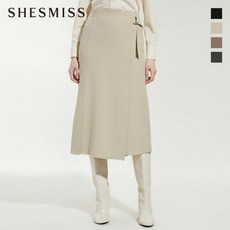 [쉬즈미스] 사이드 벨티드 미디 스커트_4색