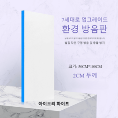 차음재 방음 아트보드 현관문 피아노실 음악연습실 흡음재 스폰지, [2cm 이코노미] 아이보리, 1개