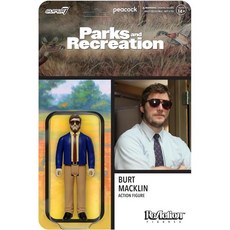 Super7 Parks and Recreation 앤디 드와이어(특수 요원 버트 맥클린) 3.75\" Rec 액션 피규어 클래식 TV 쇼 수집품 및 대중 문화 장난감, Burt Macklin