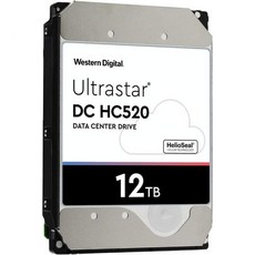 HGST WD 울트라스타 DC HC520 HDD | HUH721212ALE600 12TB 7.2K SATA 6Gbs 256MB 캐시 3.5인치 헬륨 데이터 센터 내장 하드 디스 - 울트라스타