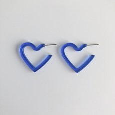 neon heart earring (4color) 네온 형광 유행 트렌디 하트 아크릴