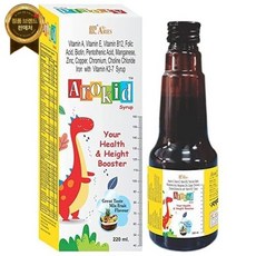 XONA 철분 아연 비타민A E B12 & K2-7이 함유된 어린이용 멀티비타민 멀티미네랄 시럽 | 건강 키높이 부스터 믹스과일 강한 근육의 맛과 -력 향상 220ml (1, 1개