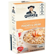 Quaker 인스턴트 오트밀 피치 앤 크림 30g 10개입, 단일상품