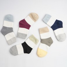 비바세븐 아동용 주니어 블록 양말 5종 세트 바세븐 아동용 블록 주니어 양말 5종 세트