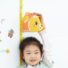 아이방 벽부착 동물캐릭터 키재기스티커 신장측정기 포인트 스티커 사슴, 유니콘