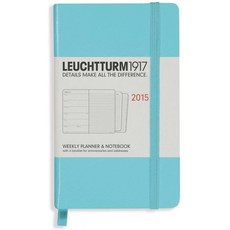 Leuchtturm 1917 영어 세마이니에 포켓 다이어리 - 노트북 2015 A6 청록색, 단일상품
