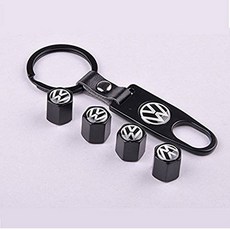 밸브 캡 and 블랙 키체인 키링 열쇠고리 콤보 세트 폭스바겐 Valve Caps and