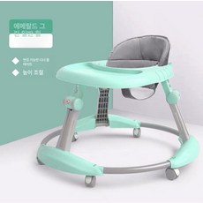다기능 아기 보행기 유아 학습 보조기 음악 장난감 조절 가능한 접이식 다용도 걸음마, 녹색 일반 휠 디너 플레이트, 1개