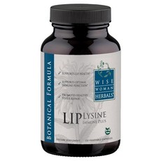 Wise Woman Herbals 라이신 면역 플러스 립 - 120개 식물성 캡슐 임상적으로 입증된 건강 및 L-라이신 지원 유해한 첨가제가 없는 생체 활성 183464, 1개, 120정