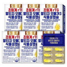 순수식품 저온 초임계 rtg 알티지 오메가3 식물성 캡슐 6박스(180캡슐), 6개, 1030mg