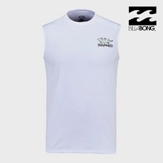 빌라봉민소매 빌라봉 [공식] 남자 리프렉션 머슬 민소매 래쉬가드 WHITE