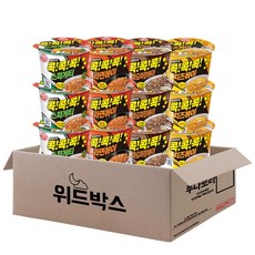 [위드박스] 비빔 볶음 컵라면 12개(스파게티3+라면볶이3+마요짜장3+치즈볶이3), 12개