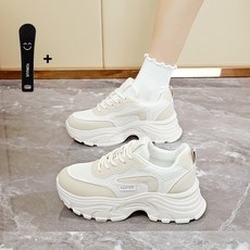 HMPEE 여성 패션 키높이 운동화 메쉬 스니커즈 5cm 1+1