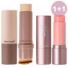 더마쉐어 비건 내추럴 커버 스틱 파운데이션 14g + 시카 엘브이 콜라겐 리페어 멀티밤 11g, 21호+콜라겐 멀티밤, 1개