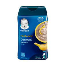 Gerber 거버 프로바이오틱 오트밀 바나나 시리얼 227g 6개 Probiotic Oatmeal & Banana Baby Cereal
