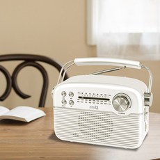 유니콘 MF-S580 레트로 스타일 FM 라디오 블루투스 스피커 11시간 재생