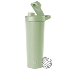 (미국직배송) Simple Modern 볼이 있는 스테인리스 스틸 쉐이커 보틀 709.8ml(24온스) | 단백질 믹스 쉐이크 및 운동 전 운동을 위한 금속 단열 컵 랠리 컬렉션, -Meadow Mist