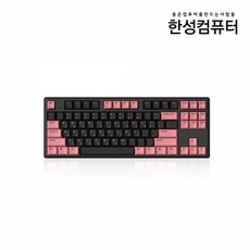 한성컴퓨터 SPORTS 한글 키보드 35g, 블랙핑크, 텐키리스, GK893B