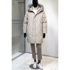 [지이크파렌하이트] 23FW 베이지 사가폭스 후드 구스다운 패딩 점퍼 FHD6356 / 양말증정