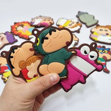 브랜드없음 제우스 못말리는 짱구딱지 유연하고 튼튼한 딱지놀이 네임택 가방고리 겸용 (1개 랜덤발송), 단품없음