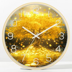 Marchenmond 靜音掛鐘 30.5 cm MGOL0, 金金錢樹 04 (MGOL04)