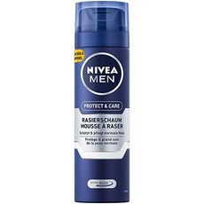 [독일] Nivea Men Protect & Care Shaving Foam Pack of 6 (6 x 200 ml) Protection and Care for a Gentle, 단일상품