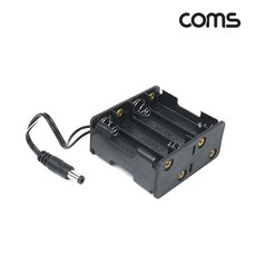 AA 건전지 8구 양면 홀더 DC 12V 잭 외경 5.5(M) Plug 10cm 배터리 홀더 전원 연결 건전지전원공급 제작건전지케이스 제작건전지홀더 건전지용품 건전지홀더케이스 배터리홀더 COMS 컴스 건전지케이스 건전지홀더, 1개, 1개