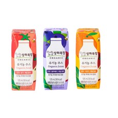 상하목장 유기농주스 사과오렌지케일4 + 사과블루베리케일4+ 사과딸기케일4(총12팩)