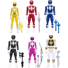 Power Rangers Mighty Morphin 멀티팩 30.5cm(12인치) 액션 피규어 6팩 액세서리 포함 4세 이상 용 (아마, 한개옵션0