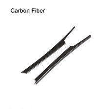 빨간색 ABS 자동차 센터 콘솔 장식 스트립 액세서리 메르세데스 벤츠 호환 C 클래스 W204 C180 C200 2007 2013, 2 Carbon Fiber, 2 Carbon Fiber