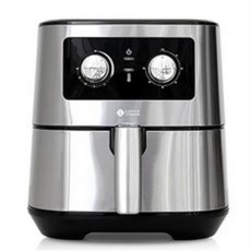 롯데알미늄 스테인레스 스퀘어 에어프라이어 5.5L, LTS-AF5SM, 블랙 