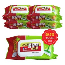 플로어클로스 고급형 물걸레 청소포 25매 중형, 5개입