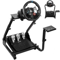 Dardoo PC 레이싱휠 핸들 휠 로지텍 G29 G25 G923 스러스트마스터 T80 T150 TX F430 파나텍 조절식 스티어링 프레임 스탠드 페달에 접을 수 있는 G92, 1개