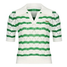 여성 골프니트 반팔 상의 브이넥 카라 반팔니트 라운딩룩