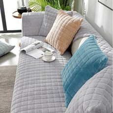 사계절 퀼팅 누빔 면 논슬립 쇼파패드 돌 가죽 리클라이너 쇼파 커버 덮개 매트 3인용 4인용 등받이 팔걸이 패드 소파 깔개 러그 리클라이너 방석 쇼파 보호 관리 돌쇼파패드