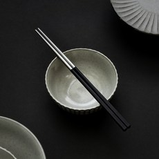 스텐304 스테인리스 젓가락 긴젓가락 (Long 24.2cm) 롱젓가락 훠궈 마라탕, Black, 1개
