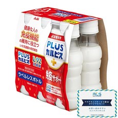 24병 아사히 음료 PLUS 칼피스 면역 서포트 100ml×24병 라벨리스 상온보존가능 전용 골판지 상자 티슈 포함, 24개, 100ml