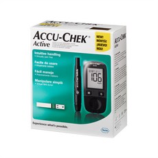 Roche 로슈 아큐첵 액티브 Accu-Chek Active 혈당측정기 세트 (혈당측정기+채혈기+채혈침10개+전용파우치) SW