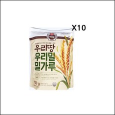 FK 우리밀밀가루 백설 우리땅 750g X10 중력밀가루 호밀가루 분말류 홈베이킹 mtns