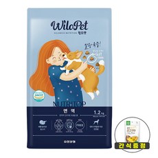 윌로펫 뉴트리탑 말랑육즙 강아지소프트사료 간식증정, 면역 3kg + 고구마간식 1개, 1.2kg, 1개 - 윌로펫강아지사료