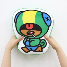 브롤스타즈 레온 캐릭터 소프트 등받이 쿠션 베개 2114