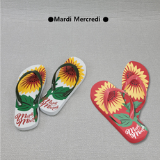 마르디 메크르디 [국내 정품] UNISEX 패션 쪼리 FLIP FLOPS 해바라기_화이트/레드 230~280