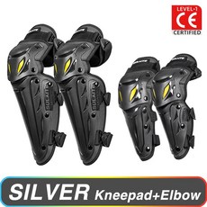 오토바이 사이클링 무릎 보호대 팔꿈치 남녀공용 범용 보호 장비 사계절, Sliver ELBOW KNEE, 1개