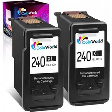 ColoWorld의 Canon PG-240XL 240XL(2 검정색)용 잉크 카트리지 교체 픽사 MG3620 MG3600 MG3520 MX432 TS5100 TS5100 TS51532, 1, 단일옵션