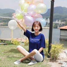 [마이더스비] 푸링 레터링 반팔 티셔츠 리뷰후기