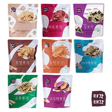 속초중앙시장 명물 티각태각 부각 8종 (김+다시마+비트+우엉+연근+고구마+호박+고추) 골라담기, 6개, 30g