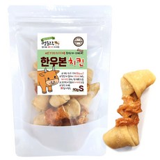 멍도락 한우본 강아지간식 오래먹는 우피본, 2개, 90g, 한우본 치킨 S