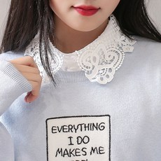 심플마켓 레이스 페이크 카라 셔츠